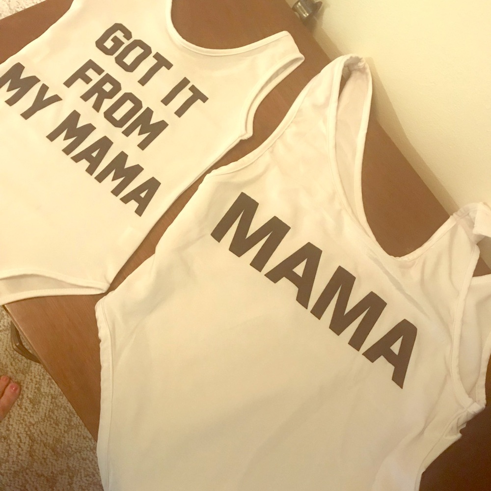 Sold as a set. Cute Mother/daughter onesies